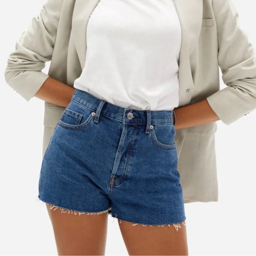 Everlane cheeky blue denim shorts